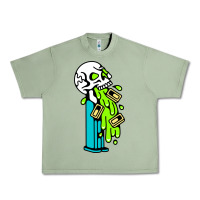 Oil Green skull pez Urban Heavy Tee - linhVisuals