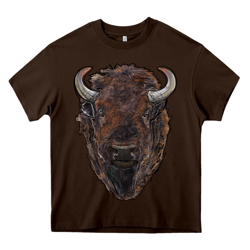 American Bison Heavy Core Tee by RanaPortraitStore | Teevron