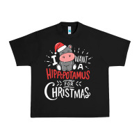 Black i want hippopotamus for christmas hippo xmas gift Urban Heavy Tee - linhVisuals