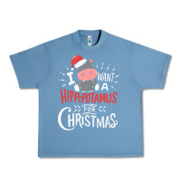 Pebble Blue i want hippopotamus for christmas hippo xmas gift Urban Heavy Tee - linhVisuals