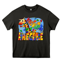 Asphalt Knowledge is awesome Autism giraffe Heavy Core Tee - FaDigitalArtStudio