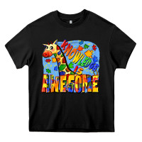 Black Knowledge is awesome Autism giraffe Heavy Core Tee - FaDigitalArtStudio