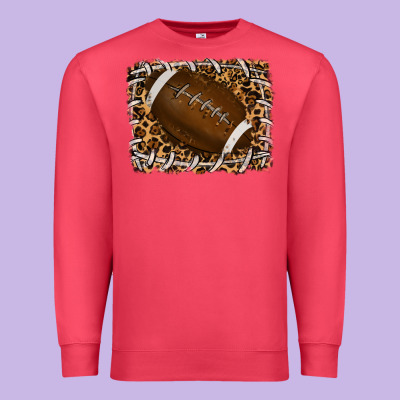 Leopard American Football Backround Premium Sweatshirt Designed By Ranaportraitstore