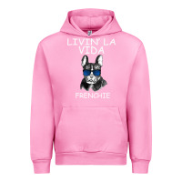 Fuchsia Pink Livin' la vida Frenchie Urban Hoodie - Bettercallsaul