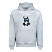 Heather Grey Livin' la vida Frenchie Urban Hoodie - Bettercallsaul