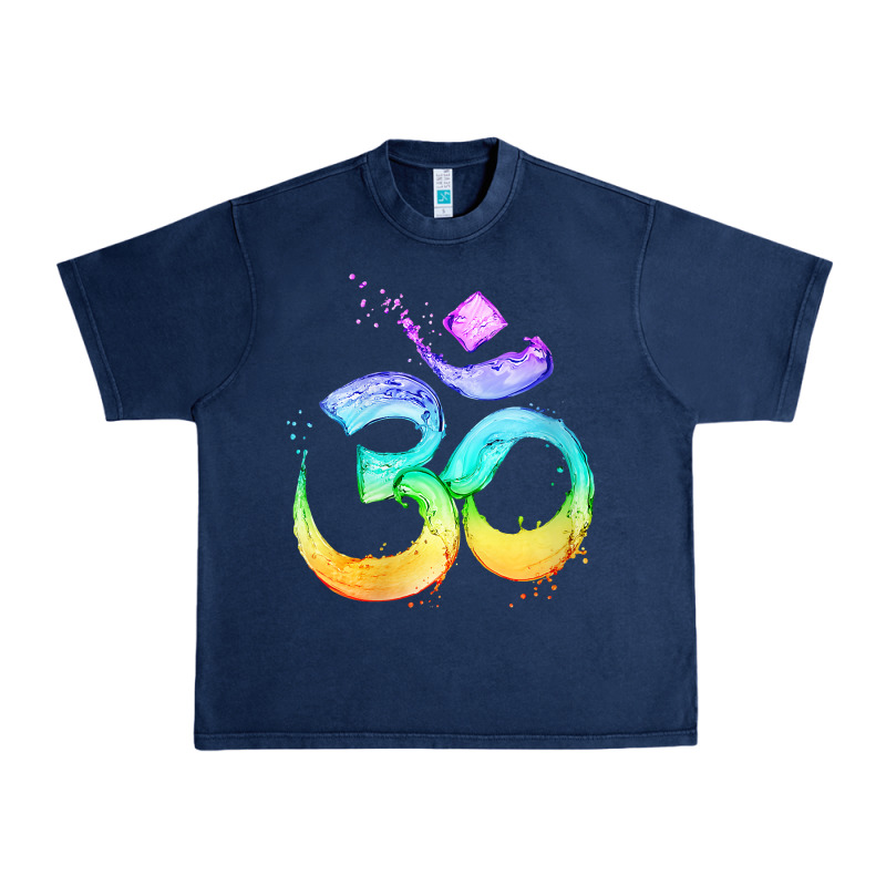Womens Om Symbol   Psy Trance Goa Yoga Meditation Buddhism Buddhist V Urban Heavy Tee by linhVisuals | Teevron