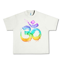 Pistachio womens om symbol   psy trance goa yoga meditation buddhism buddhist v Urban Heavy Tee - linhVisuals