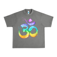 Tornado womens om symbol   psy trance goa yoga meditation buddhism buddhist v Urban Heavy Tee - linhVisuals
