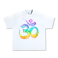 White womens om symbol   psy trance goa yoga meditation buddhism buddhist v Urban Heavy Tee - linhVisuals