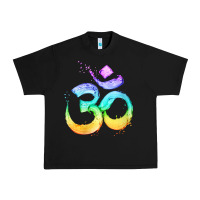 Black womens om symbol   psy trance goa yoga meditation buddhism buddhist v Urban Heavy Tee - linhVisuals