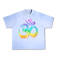 Grape Ice womens om symbol   psy trance goa yoga meditation buddhism buddhist v Urban Heavy Tee - linhVisuals