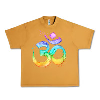 Peanut Butter womens om symbol   psy trance goa yoga meditation buddhism buddhist v Urban Heavy Tee - linhVisuals
