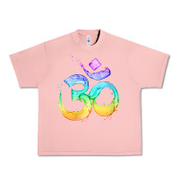 Salmon womens om symbol   psy trance goa yoga meditation buddhism buddhist v Urban Heavy Tee - linhVisuals