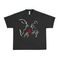 Pigment Black beauty the beast love Urban Heavy Tee - linhVisuals