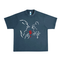 Midnight Navy beauty the beast love Urban Heavy Tee - linhVisuals