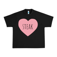 Black i heart steak Urban Heavy Tee - linhVisuals