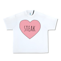 White i heart steak Urban Heavy Tee - linhVisuals