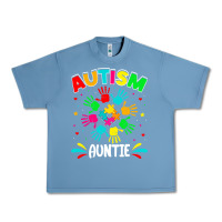 Pebble Blue autistic auntie puzzle support family autism awareness sweatshirt Urban Heavy Tee - linhVisuals