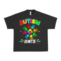 Autistic Auntie Puzzle Support Family Autism Awareness Sweatshirt Urban Heavy Tee | Teevron