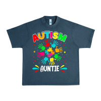 Midnight Navy autistic auntie puzzle support family autism awareness sweatshirt Urban Heavy Tee - linhVisuals