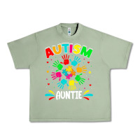Oil Green autistic auntie puzzle support family autism awareness sweatshirt Urban Heavy Tee - linhVisuals