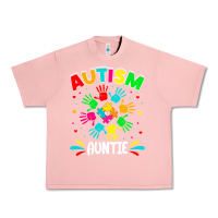 Salmon autistic auntie puzzle support family autism awareness sweatshirt Urban Heavy Tee - linhVisuals