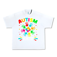 White autistic auntie puzzle support family autism awareness sweatshirt Urban Heavy Tee - linhVisuals