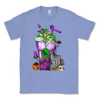 Colony Blue Halloween Cold Drink Frappe With Tombstone Classic Tee - FaDigitalArtStudio