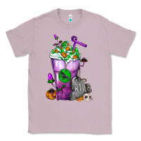 Lilac Halloween Cold Drink Frappe With Tombstone Classic Tee - FaDigitalArtStudio