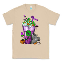 Mushroom Halloween Cold Drink Frappe With Tombstone Classic Tee - FaDigitalArtStudio