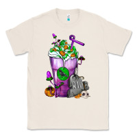 Natural Halloween Cold Drink Frappe With Tombstone Classic Tee - FaDigitalArtStudio