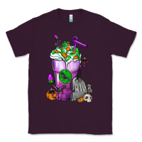 Plum Halloween Cold Drink Frappe With Tombstone Classic Tee - FaDigitalArtStudio