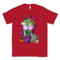 Red Halloween Cold Drink Frappe With Tombstone Classic Tee - FaDigitalArtStudio