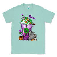Seafoam Halloween Cold Drink Frappe With Tombstone Classic Tee - FaDigitalArtStudio