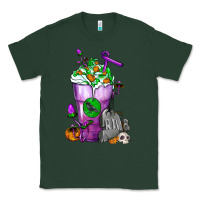 Sports Green Halloween Cold Drink Frappe With Tombstone Classic Tee - FaDigitalArtStudio