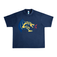 Navy drexel dragons Urban Heavy Tee - linhVisuals