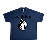 Navy northeastern huskies Urban Heavy Tee - linhVisuals