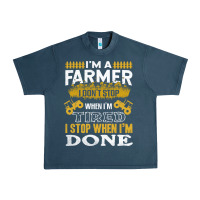 Midnight Navy farmer Urban Heavy Tee - linhVisuals