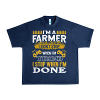 Navy farmer Urban Heavy Tee - linhVisuals
