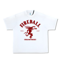White vintag fireball   whisky Urban Heavy Tee - linhVisuals