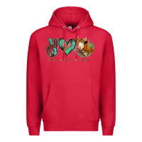 Cardinal Peace Love Cows Premium Hoodie - Jasminsmagicworld