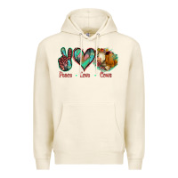 Tofu Peace Love Cows Premium Hoodie - Jasminsmagicworld