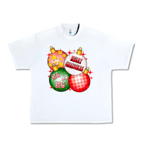 White merry christmas ball Urban Heavy Tee - CowhideDigitalArt
