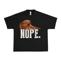 Black nope lazy rhodesian ridgeback t shirt dog lover gift tee Urban Heavy Tee - linhVisuals