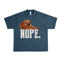 Midnight Navy nope lazy rhodesian ridgeback t shirt dog lover gift tee Urban Heavy Tee - linhVisuals