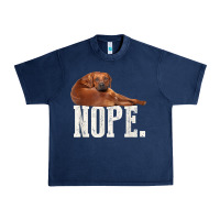 Navy nope lazy rhodesian ridgeback t shirt dog lover gift tee Urban Heavy Tee - linhVisuals