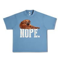 Pebble Blue nope lazy rhodesian ridgeback t shirt dog lover gift tee Urban Heavy Tee - linhVisuals
