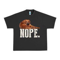 Pigment Black nope lazy rhodesian ridgeback t shirt dog lover gift tee Urban Heavy Tee - linhVisuals