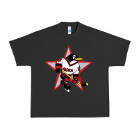 Pigment Black Red Penguin 1990's Russian Urban Heavy Tee - linhVisuals