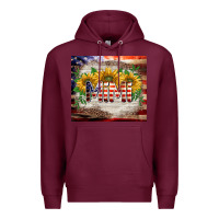 Burgundy patriotic mimi tumbler Premium Hoodie - BarkalooDesign